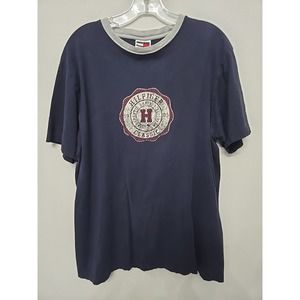 TOMMY HILFIGER 1985 Blue Y2K T-Shirt Size L